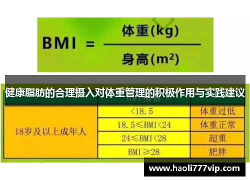 健康脂肪的合理摄入对体重管理的积极作用与实践建议